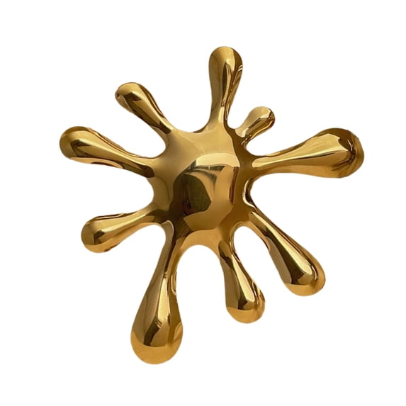 YongCo Retro Styles Asymmetrical Shape Brooch Clothing Jewelry Accessory Social Gathering Jewelry Stainless Steel Texture