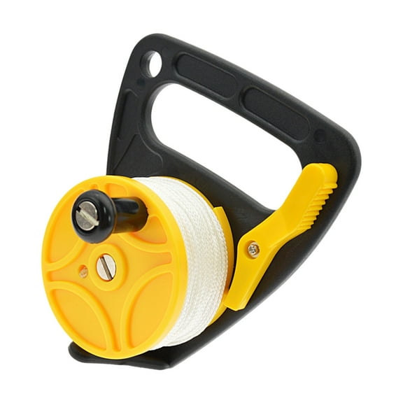 YongCo Scubas Diving Reel with Thumb Stoppers and 150ft High Visibility Line Scubas Ratchets Dives Reel Finger Spool Easy to Use