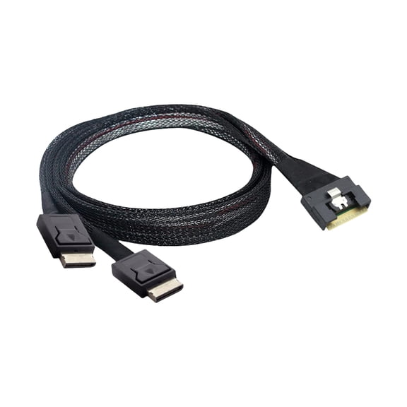 YongCo Server Data Cable SFF 8654 8i To 2x SFF 8611 4i Conversion Extension Cord Wire