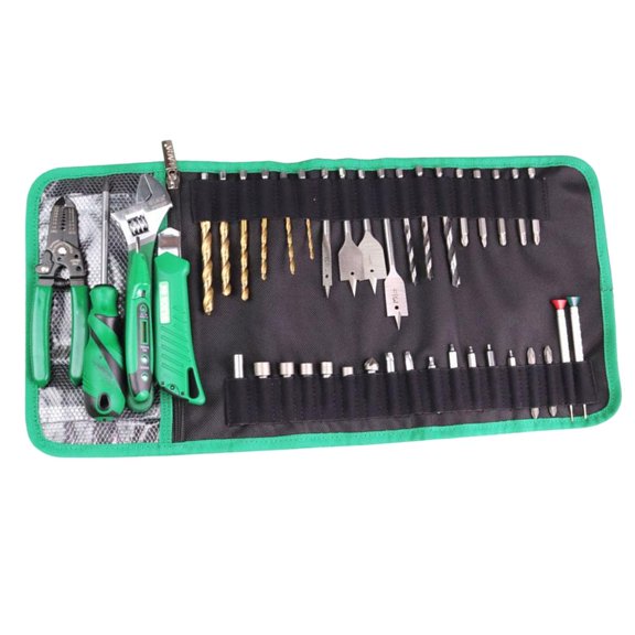YongCo Space Saving Tool Roll Pouches for Outdoor Repair and Maintenance with Zippered Mesh Compartment Multifunction Tool Bag