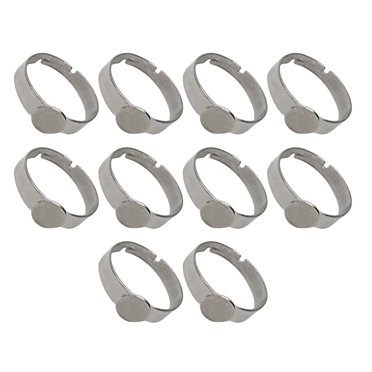 YongCo Stainless Steel Adjustable Rings Sockets Sturdy Stainless Steel Rings Frames Adjustable For Handmade Jewelry