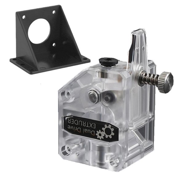 YongCo Transparent Double Gear Extruder 3D Printer Accessories Reduction Extruder Double Gear Feeding Upgrade Version