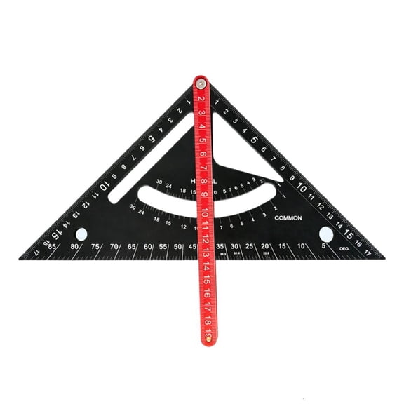YongCo Triangles Ruler 7Inch Measurement Tool Aluminium Carpentry Set Square Angles Woodworking Tool Try Square Triangular