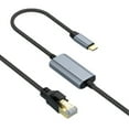 thumbnail image 1 of YongCo Type C To RJ45 Ethernet Cable 1000Mbps, Adcanced Chip Nylon Braided Cord, 1 of 10