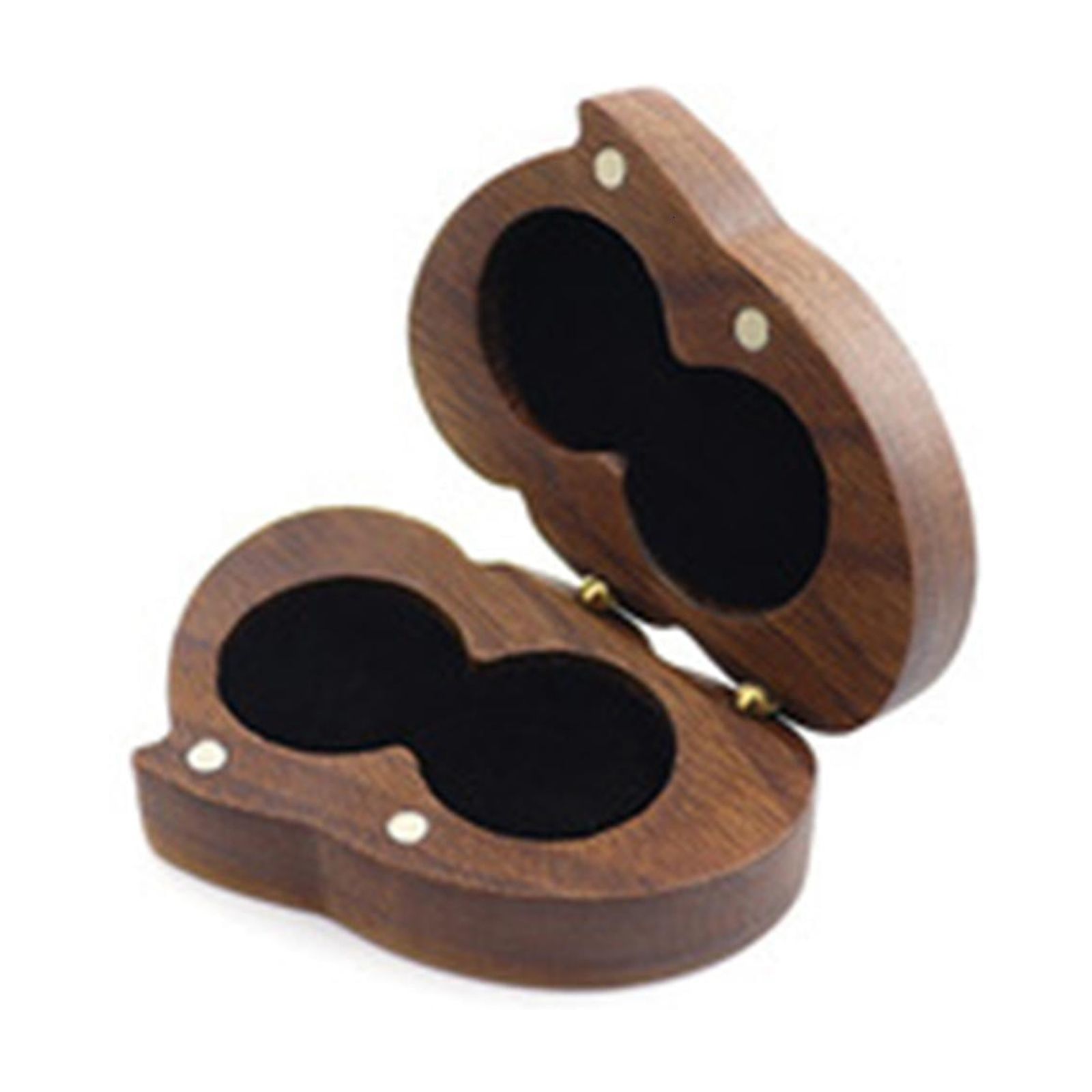 Compact Ring Frame YongCo Unisex Small Thin Wooden Engagement Ring Box Flat Ring Box for ...