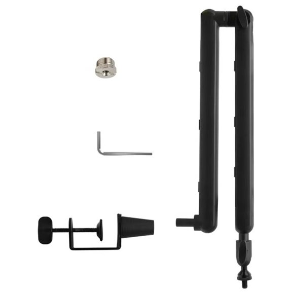 YongCo Vibration Proof Microphone Boom Stand Adjustable Rotation Foldable Design Black
