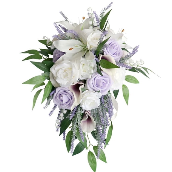 YongCo Wedding Artificial Water Flower Bouquet Artificial Simulation Flower Supplies for Couple Wife Girl Birthday