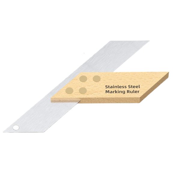 YongCo Woodworking Stainless Steel Layout Ruler With Multiple Angles Marking for Carpentry and Craftsmanships Applications