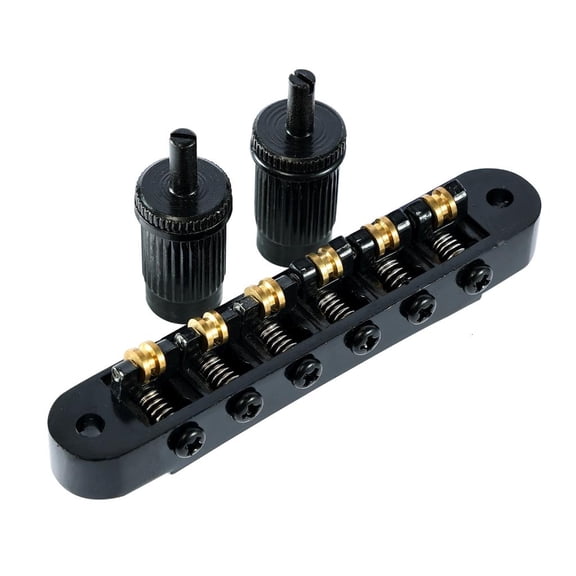 YongCo Zinc Alloy Guitar Roller Saddle Bridge Tune O-Matic Bridge with Roller Saddle