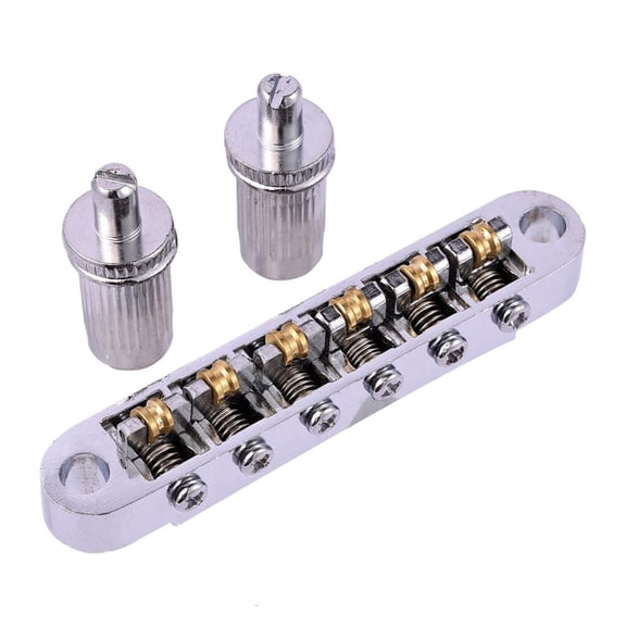YongCo Zinc Alloy Guitar Roller Saddle Bridge Tune O-Matic Bridge with Roller Saddle