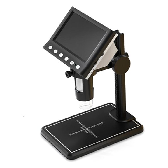 YongCo multifunction Digital Microscope with 4.3 Inch Display Portable Digital Microscope for Textiles Fiber & Coin Observatio