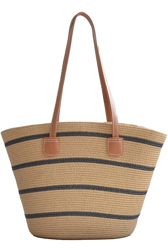 Women's Straw Woven Hobo Bag Pure Summer Beach Handmade Totes Fashion Top Handle Bag Large Capacity Basket Style Handbag