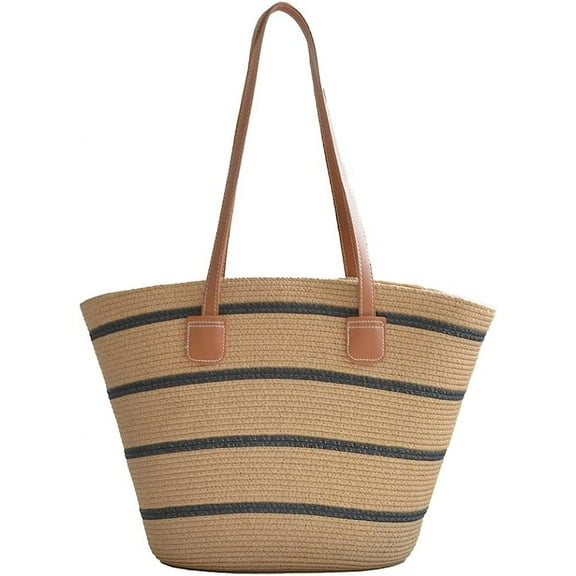 YongQiang Women's Straw Woven Hobo Bag Pure Summer Beach Handmade Totes Fashion Top Handle Bag Large Capacity Basket Style Handbag
