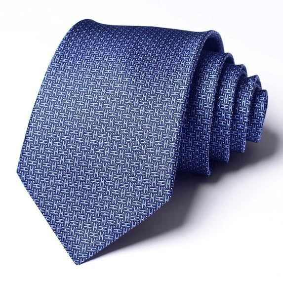 Yongchuantie 3.15-inch High-quality Men's Necktie Blue checkered H-letter pattern Business Banquet 8CM Wide Tie