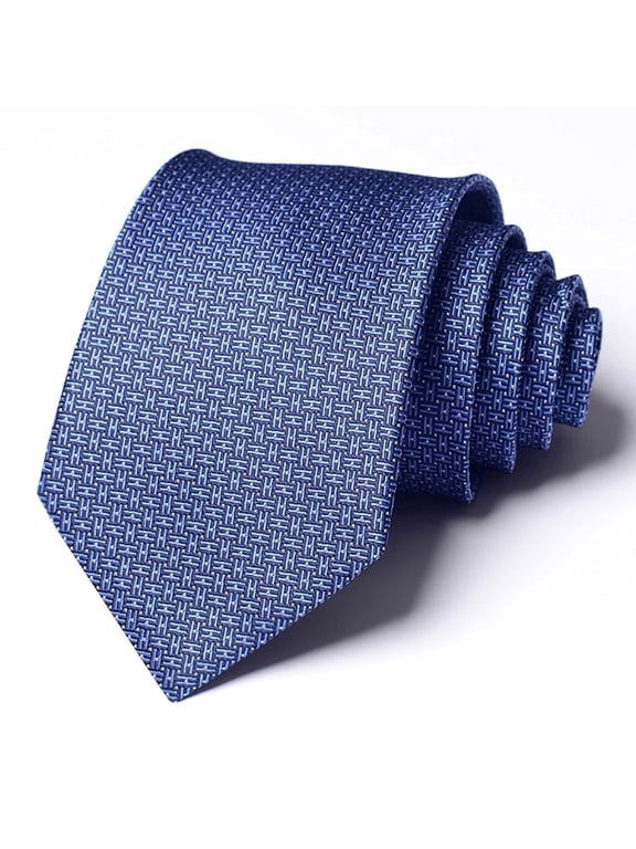 3.15-inch High-quality Men's Necktie Blue checkered H-letter pattern Business Banquet 8CM Wide Tie