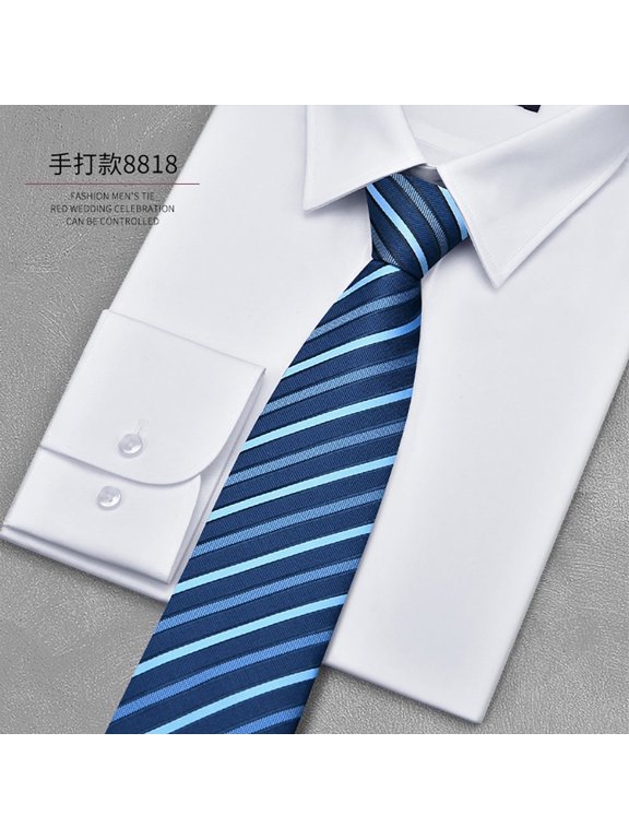 3.15-inch Men's High-quality Necktie Blue Gradient Diagonal Stripe Pattern Formal Business Banquet 8CM Wide Tie