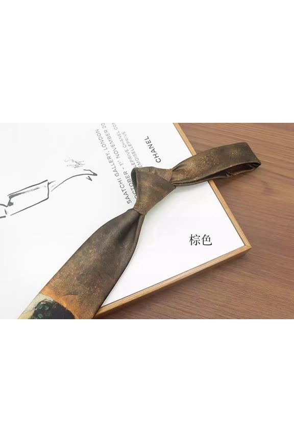 3.15-inch Men's High-quality Yellow Abstract Pattern Business Banquet Tie