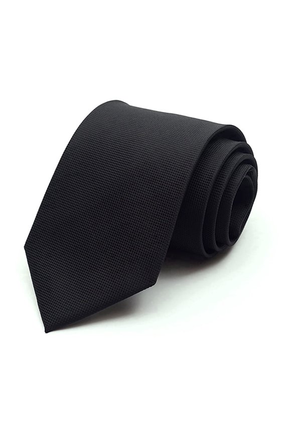 3.54" High-quality Men's Necktie Classic Black Business Banquet 9CM Wide Tie