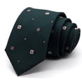 thumbnail image 1 of Yongchuantie Fashion Deep Green Geometric Pattern Men's Tie Formal Business 8CM Wide Tie+Gift Box, 1 of 7