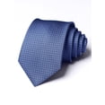 thumbnail image 1 of Yongchuantie Men's 3.15" Necktie Navy Blue H-Pattern Pattern Tie 8CM Wide Version Tie+Gift Box, 1 of 6