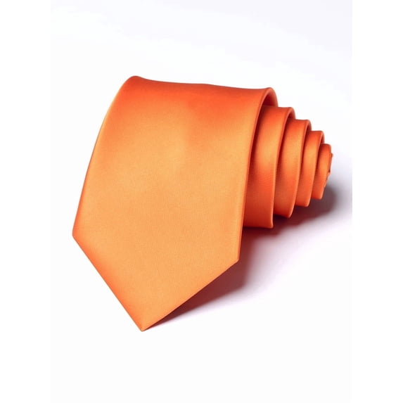 Yongchuantie Fashion Men's Ties Formal Business 3.15" For Men Orange Smooth Neckties + Gift Box.