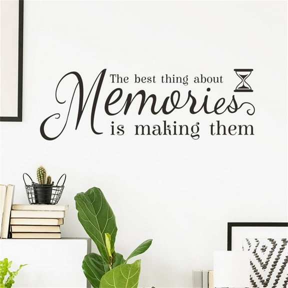 Yongcuo Inspirational Wall Decal 'The Best Thing About Memories Is Making Them' Removable Vinyl Art for Home Decor Multicolor