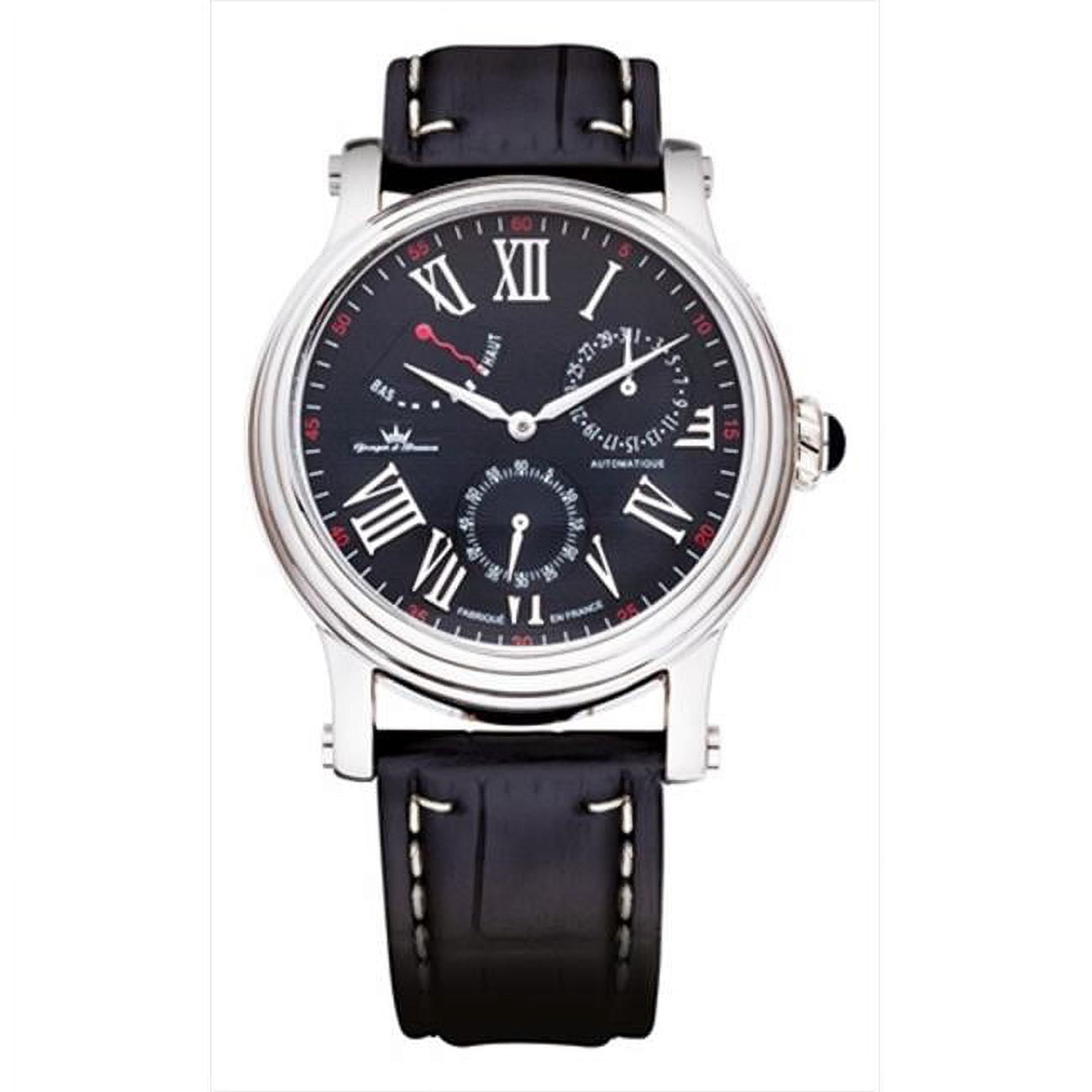 Yonger & Bresson Men's YBH 8302H-01 Automatic Black Leather Date