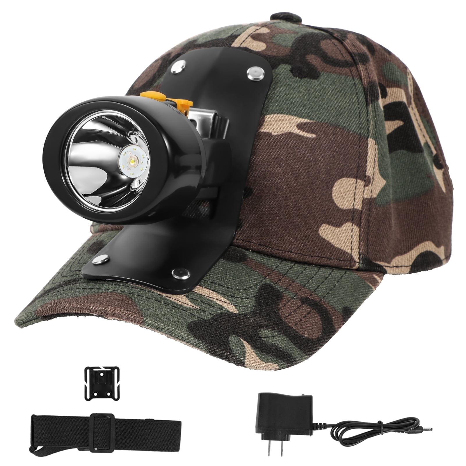 Yongkist High Lumens LED Mining Headlamp with Hat - Waterproof, Durable, Long-Lasting Rechargeable Headlight, Adjustable Strap, Perfect for Miners Camping Hiking