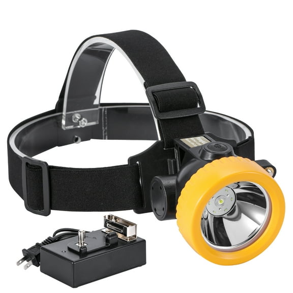 Yongkist Rechargeable Mining Headlamp, 7 LED Explosion-Proof Hard Hat Light, Waterproof Cap Lamp for Hunting, Fishing, Hiking, and Coon Hunting