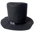 thumbnail image 1 of Yongwang Black Top Hat for Mens Tuxedo Hat with Trim Party Holiday Costume Dress Up Hat, 1 of 4