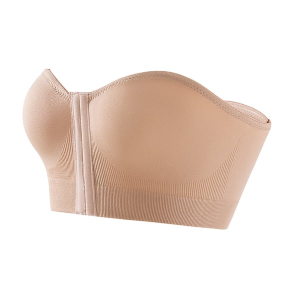 Yongwang Front Closure Bra for Women Comfort Wireless Support Full Coverage Sports Bra Seamless Invisible Shoulder Strap Bras