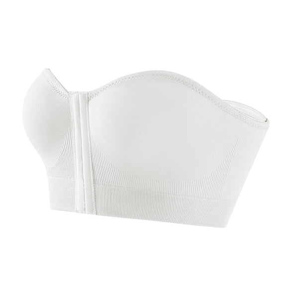 Yongwang Front Closure Bra for Women Comfort Wireless Support Full Coverage Sports Bra Seamless Invisible Shoulder Strap Bras