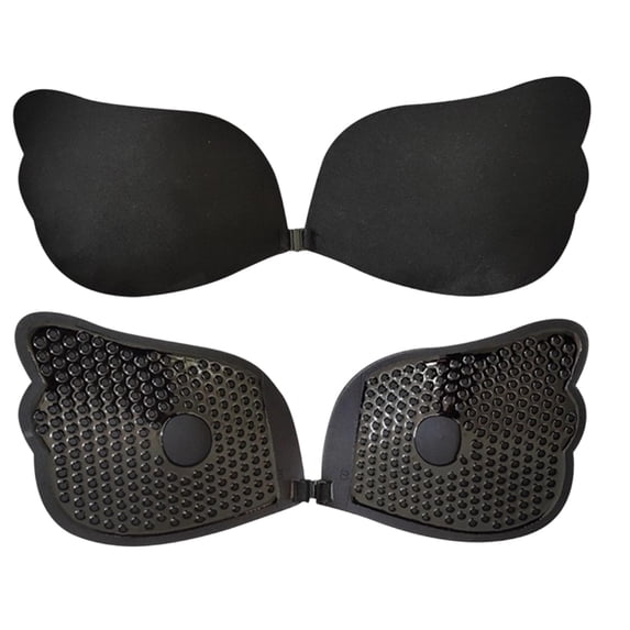 Yongwang Front Closure Wireless Bras Push up Sticky Seamless Bra for Women Backless Invisible Strapless Bras