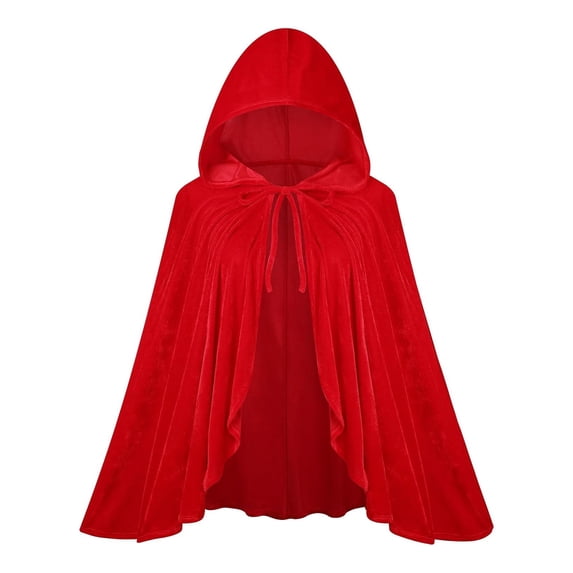 Yongwang Hooded Cape for Women Short Riding Cloak Fashion Red Cloak Velvet Cap