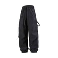 thumbnail image 1 of Yongwang Men's Athletic Cargo Joggers Drawstring Straight Leg Pants with Pocket Windproof Outdoor Sports Trousers, 1 of 8