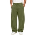 thumbnail image 1 of Yongwang Mens Baggy Sweatpants Drawstring Elastic Waist Wide Leg Pants Athletic Outfits Long Trousers with Pockets, 1 of 8