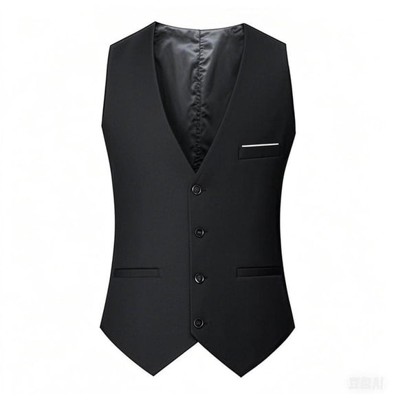 Yongwang Mens Big and Tall V Neck Blazer Vest Button Down Vest Casual Business Dress Vest Waistcoat for Fall