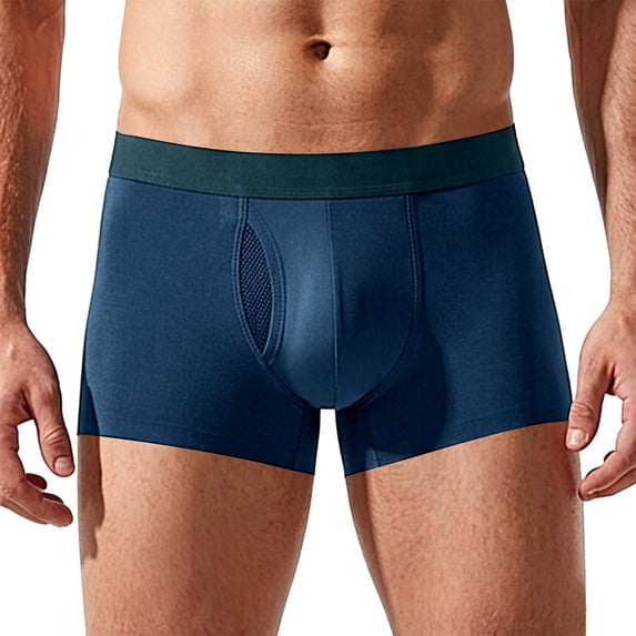 Yongwang Mens Boxer Briefs Ice Silk Underwear Stretch Breathable Sport Daily Underpants