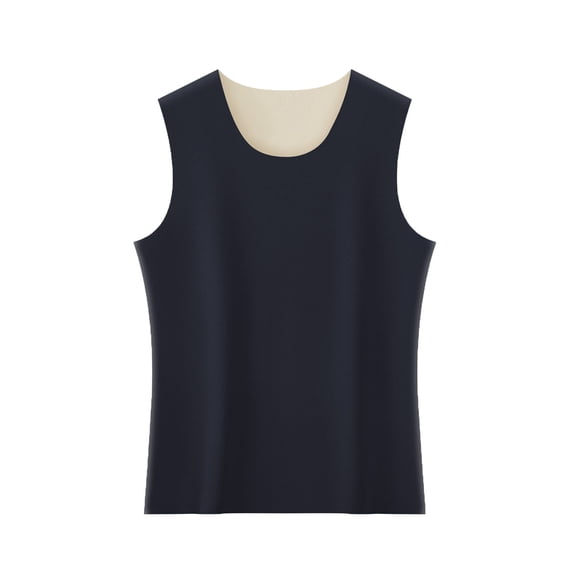 Yongwang Mens Fashion Tank Top Crew Neck Sleeveless Tops Winter Warm Slim Fit Tank Top Elastic Undershirt Base Layer