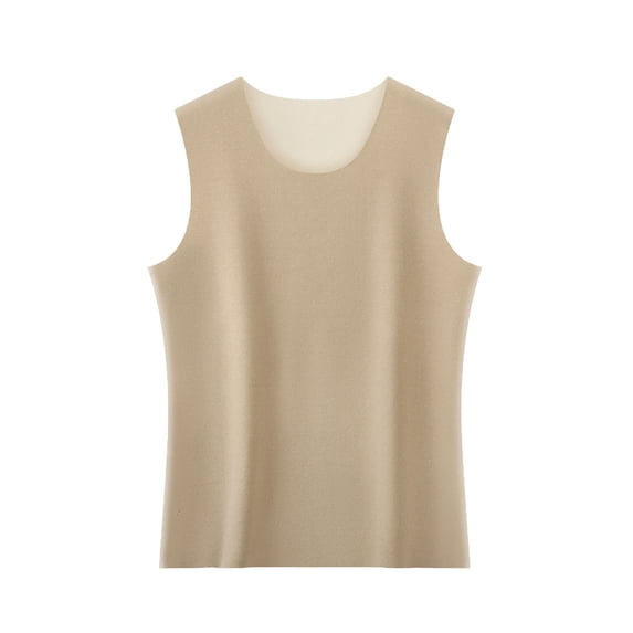 Yongwang Mens Fashion Tank Top Crew Neck Sleeveless Tops Winter Warm Slim Fit Tank Top Elastic Undershirt Base Layer