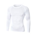 thumbnail image 1 of Yongwang Mens Long Sleeve Fleece Shirt Crew Neck Shirts Casual Athletic Fitness Raglan Tops, 1 of 5