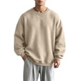 thumbnail image 1 of Yongwang Mens Long Sleeve Pullover Crew Neck Sweatshirt Basic Pullover Tops for Autumn Daily Outfit, 1 of 7