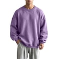 thumbnail image 1 of Yongwang Mens Long Sleeve Pullover Crew Neck Sweatshirt Basic Pullover Tops for Autumn Daily Outfit, 1 of 7