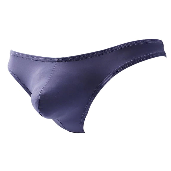 Yongwang Mens Low Rise Ice Silk Thong Underwear U Convex Triangle Lightweight Sport Daily Underwear