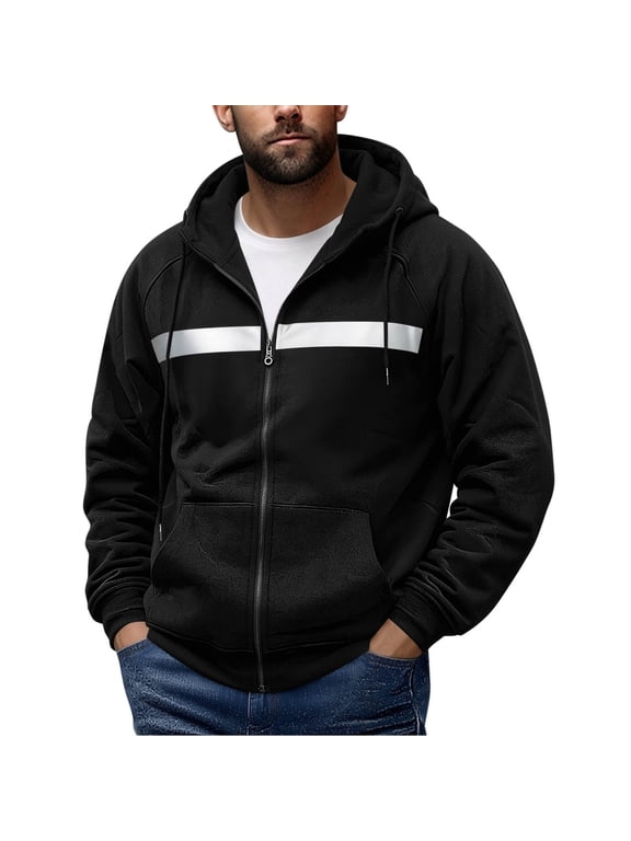 Mens Tactical Raglan Sweatshirt Jacket Long Sleeve Zip Up Hooded Jacket Basic Casual Jacket with Pocket