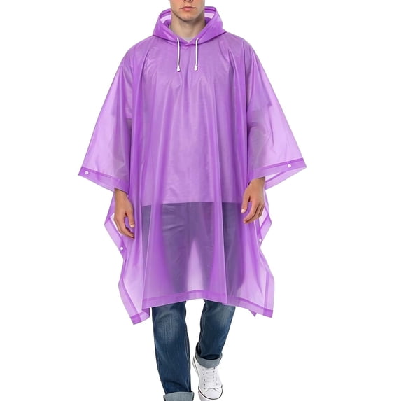 Yongwang Rain Ponchos for Mens Waterproof Raincoats Lightweight Rain Coat with Drawstring Hood
