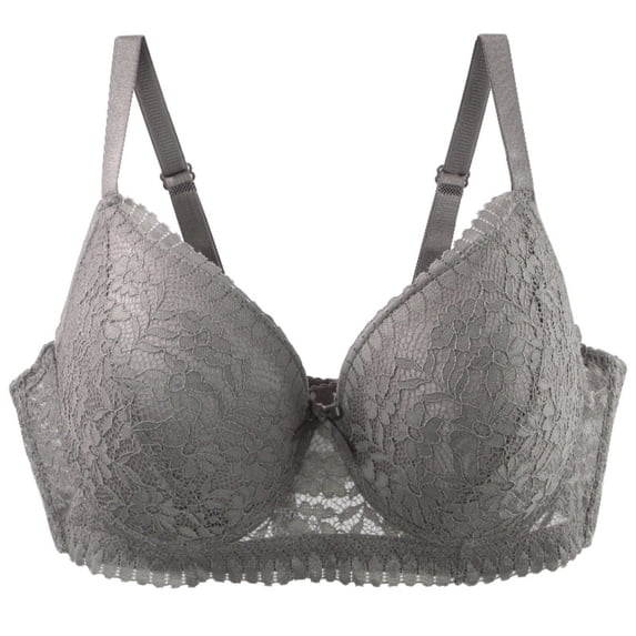 Yongwang Women's Plus Size Lace Bras Push Up Underwire Bra Soft Full Coverage Lift Up Bra