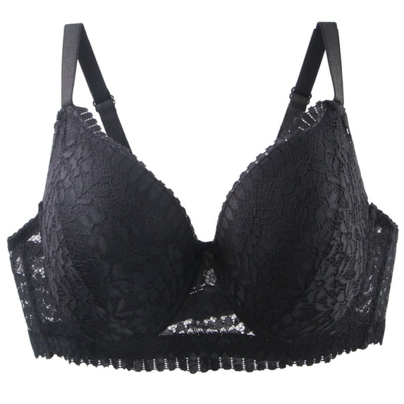 Yongwang Women's Plus Size Lace Bras Push Up Underwire Bra Soft Full Coverage Lift Up Bra