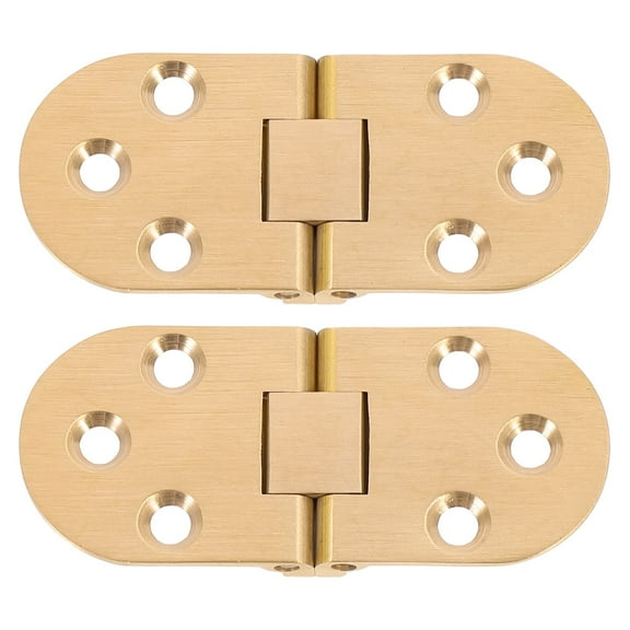 Yongwei 1 Set 2Pcs Practical Brass Flips Tops Hinges Folding Flips Hinges (Golden)