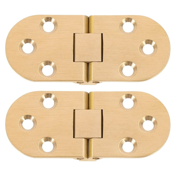 Yongwei 1 Set 2Pcs Practical Brass Flips Tops Hinges Folding Flips Hinges (Golden)
